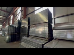 Telaio per cavi a filo d'acciaio argento montato a parete ad uso pesante altezza personalizzabile