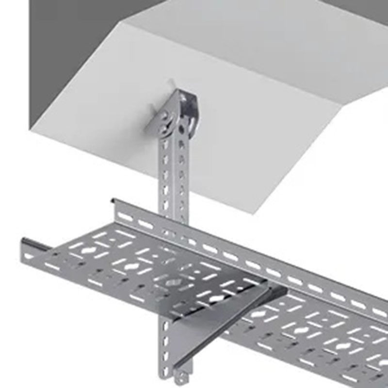 Cable tray in acciaio inossidabile con eccellente resistenza alla corrosione - montato/sospeso - colore argento